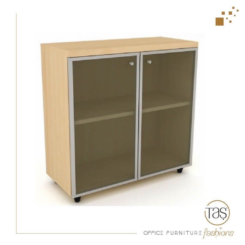 Al. Çer. Cam Kapaklı Dolap 80x35x80